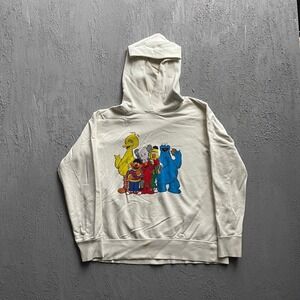 KAWS Sesame Street Graphic Hoodie Mens XL White Uniqlo UT